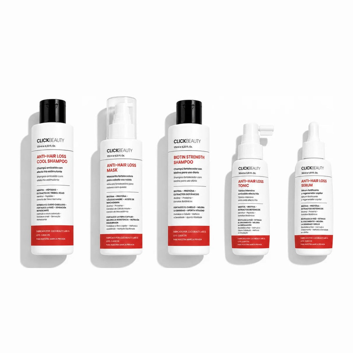 Kit Caída & Anclaje – champú, mascarilla, champú biotina, tónico y sérum anticaída