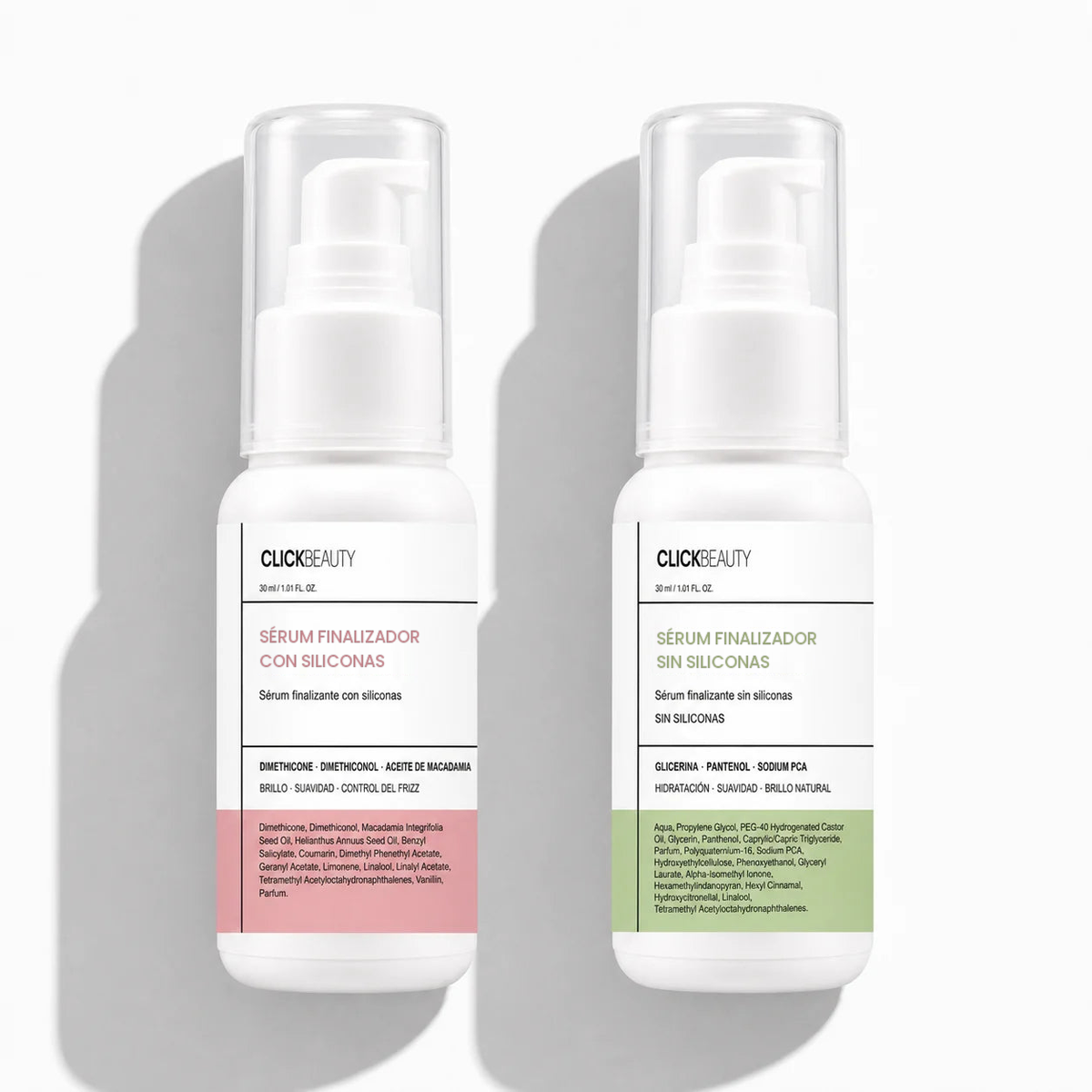 Kit Glossy Finish: Sérum Finalizador con Siliconas y Sérum Finalizador sin Siliconas